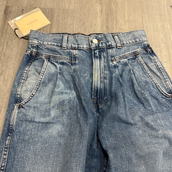 GRLFRND Morgan Pleated High-rise Wide-leg Jeans - Blue - Picture 4 of 8